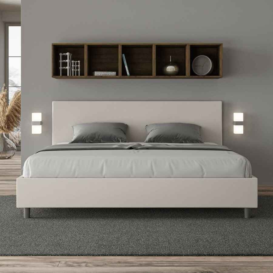 Letto Matrimoniale King size rivestito in Similpelle – ADELE