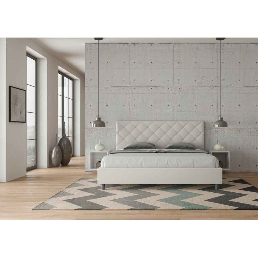 Letto Matrimoniale King size rivestito in Similpelle – PRIYA