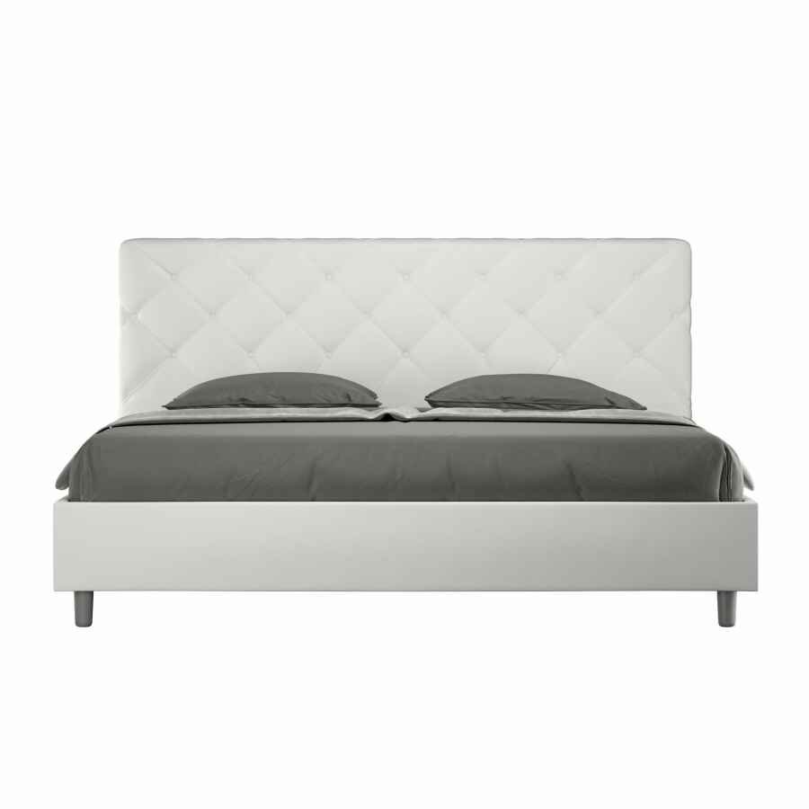 Letto Matrimoniale King size rivestito in Similpelle – PRIYA