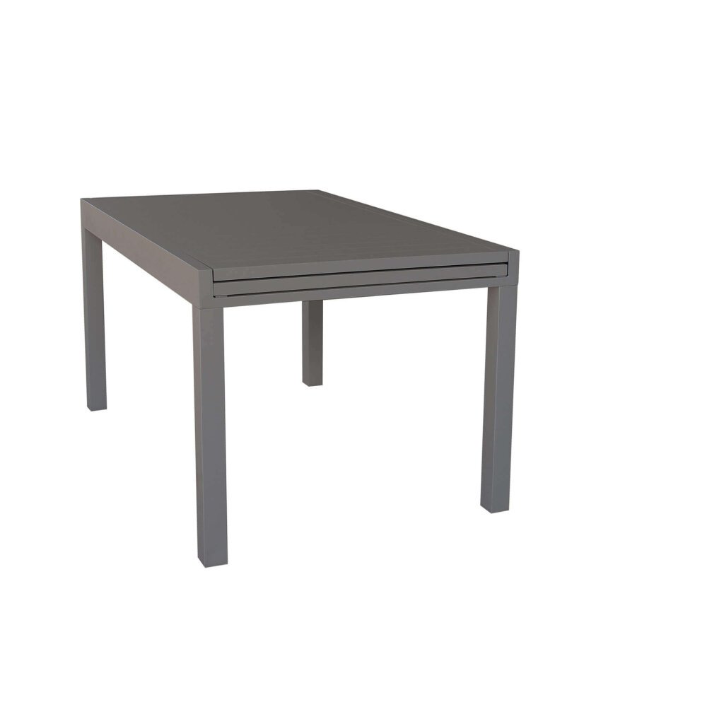 DEREK – set tavolo da giardino con sedie in alluminio cm 135/270x90x75 h