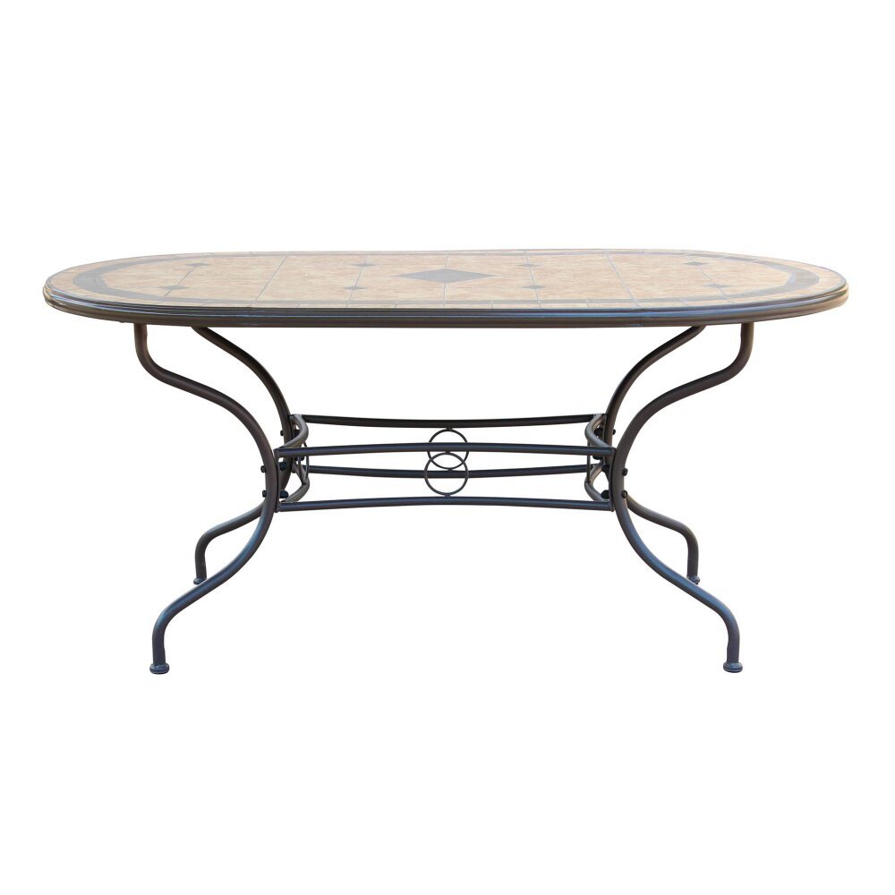 NEVIL – set tavolo da giardino con sedie in cm 160x90x74 h