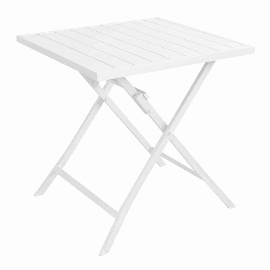 DANIEL – set tavolo da giardino con sedie pieghevole salvaspazio in alluminio 70×70