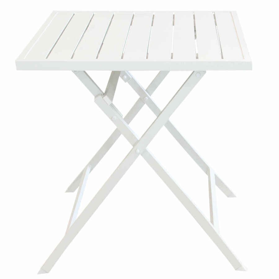 DANIEL – set tavolo da giardino con sedie pieghevole salvaspazio in alluminio 70×70