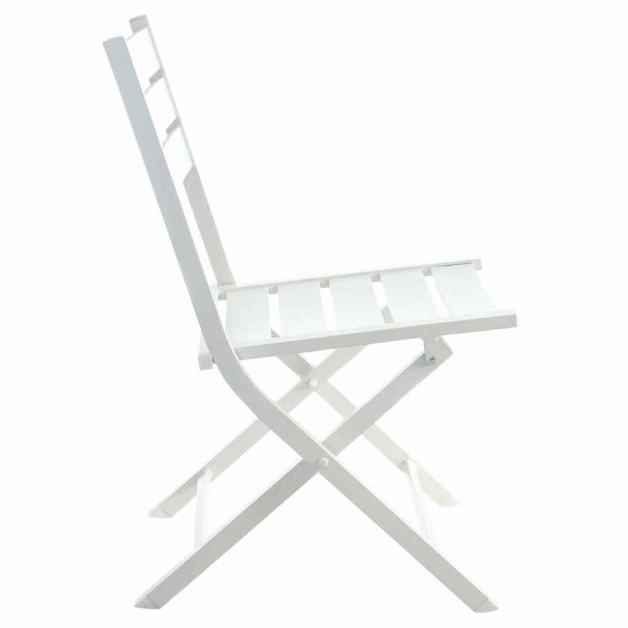 DANIEL – set tavolo da giardino con sedie pieghevole salvaspazio in alluminio 70×70