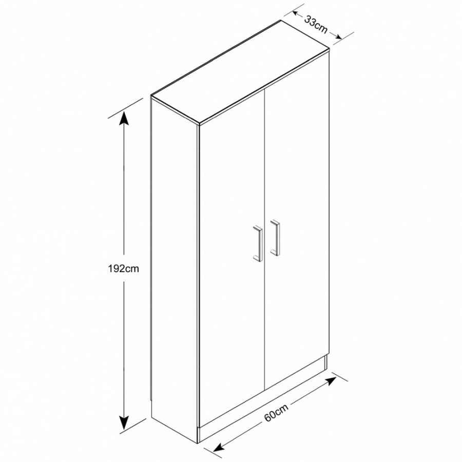 Armadio scarpiera con 7 scaffali in Truciolare cm 33x45x192 – BONIFACE