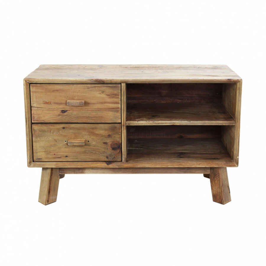 Comodino in Pino riciclato cm 90x40x55 – PINE