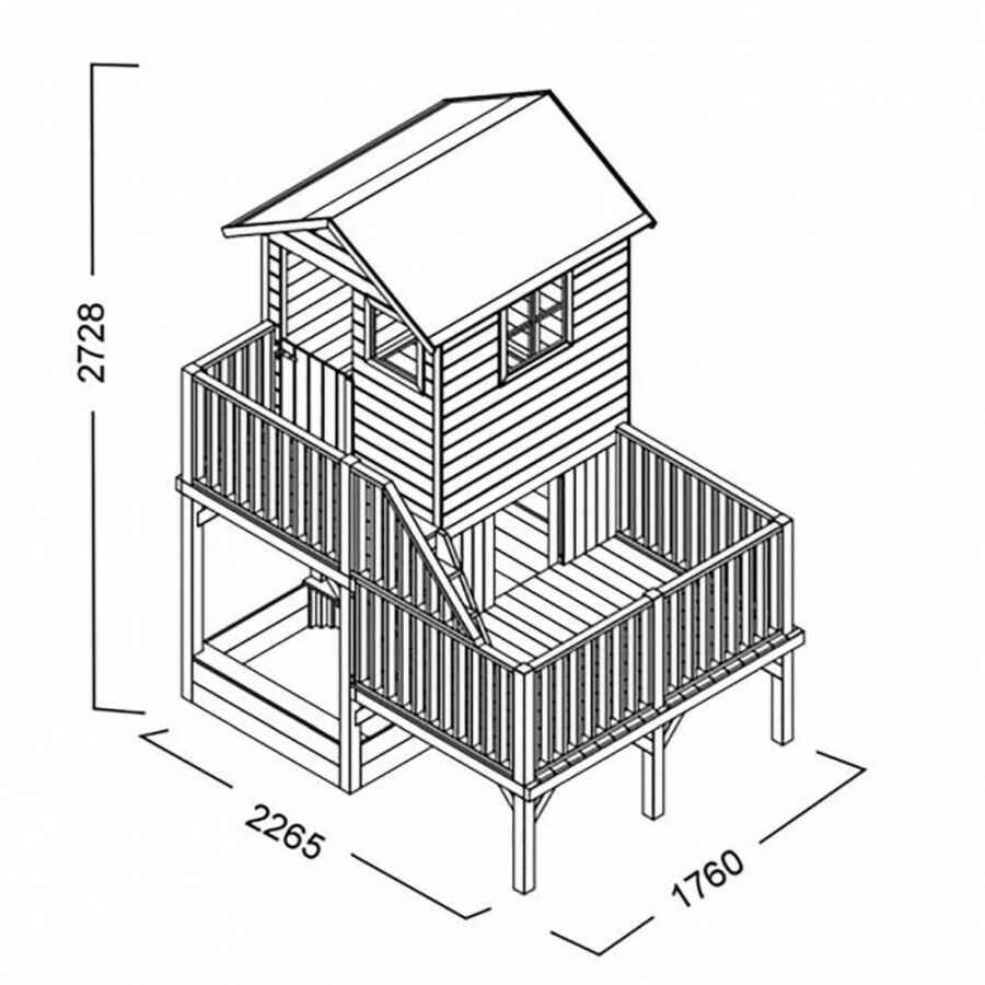 Casetta per bambini in Legno cm 176x176x273 – VERO