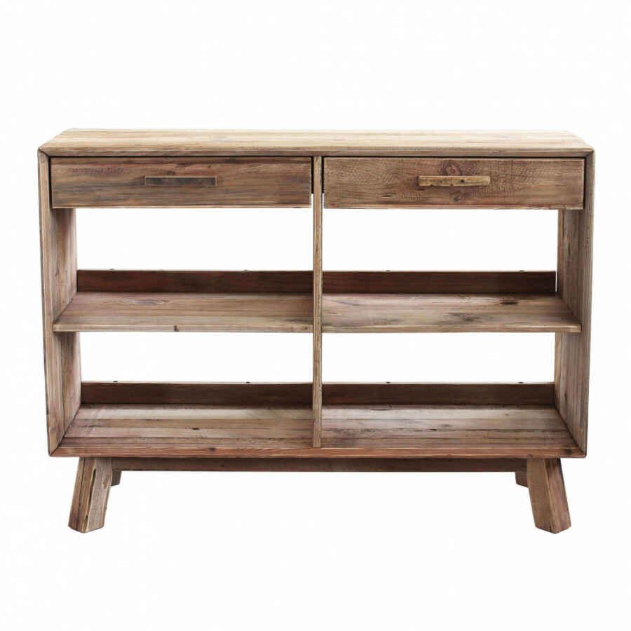 Credenza con 2 cassetti in Pino riciclato cm 117,8x40x85 – PINE