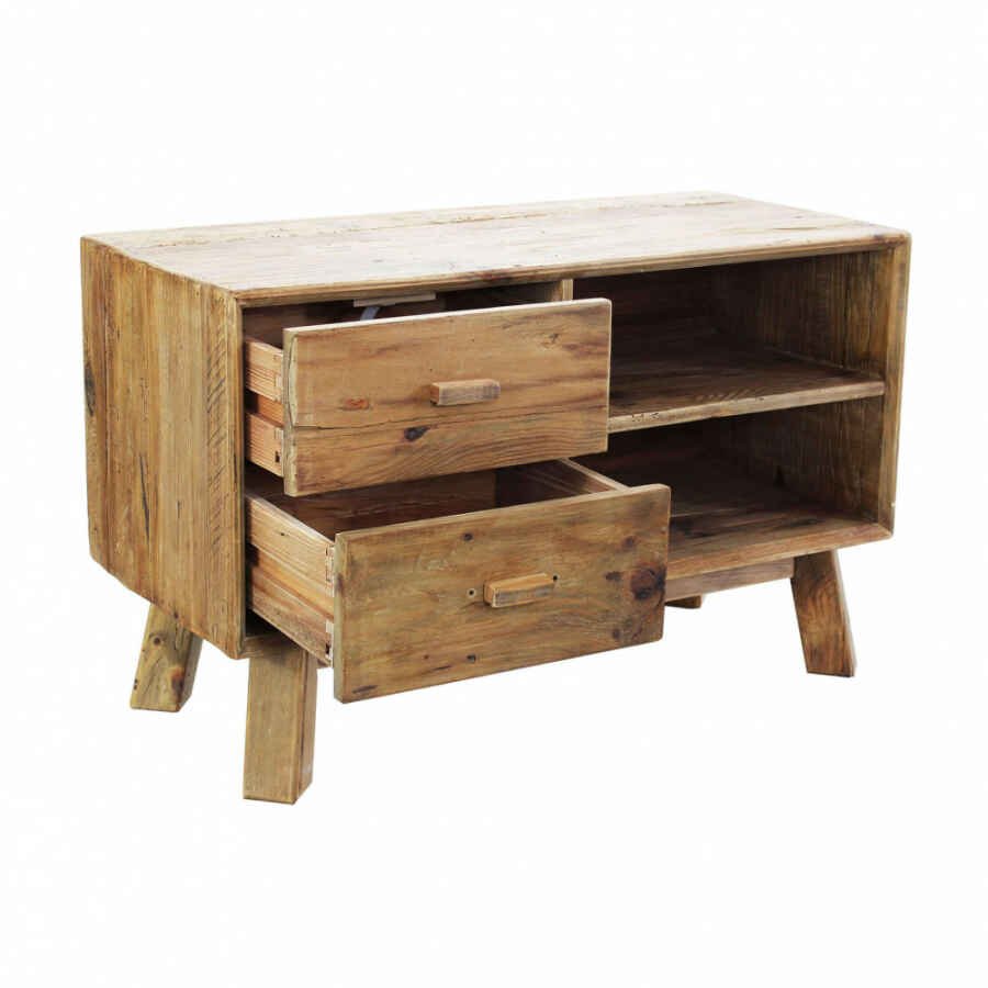 Comodino in Pino riciclato cm 90x40x55 – PINE