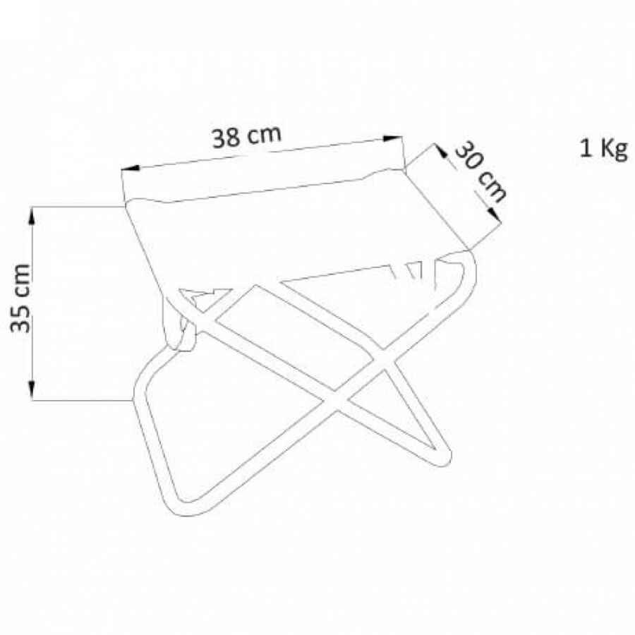 Sgabello da spiaggia e campeggio Pieghevole in Acciaio,Oxford cm 38x30x35 – GUY