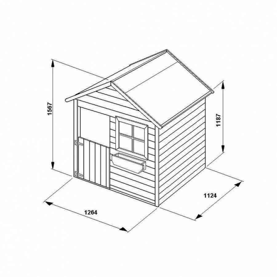 Casetta per bambini in Legno cm 112x126x158 – LILLO