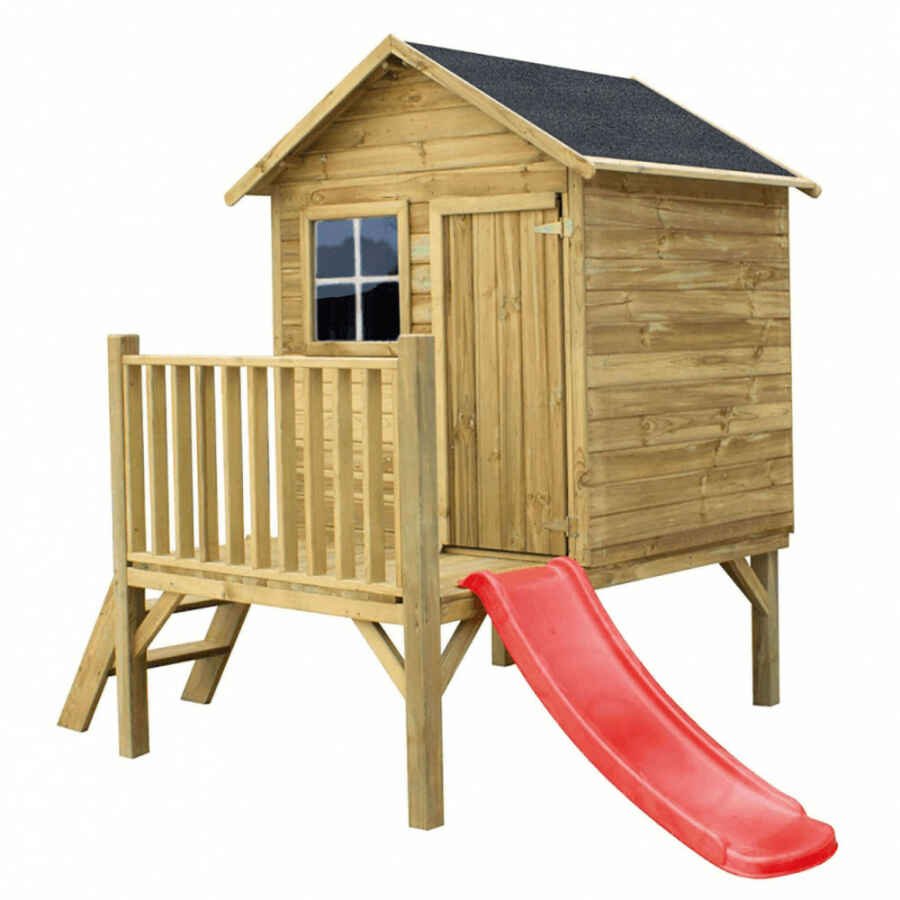 Casetta per bambini con scivolo in Legno cm 174x155x212 – AURI