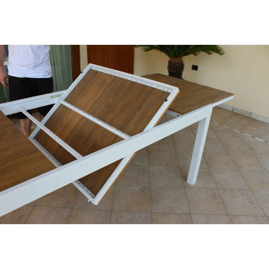 Tavolo da Giardino Allungabile piano in finto Legno 200-300×95 – URBAN