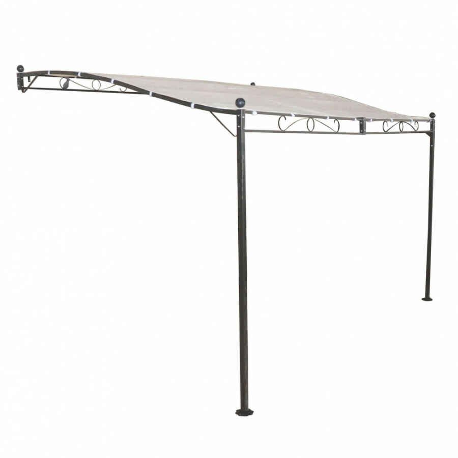 Pergola da Giardino addossata 3,5×2,5 in acciaio,poliestere – MERLIN