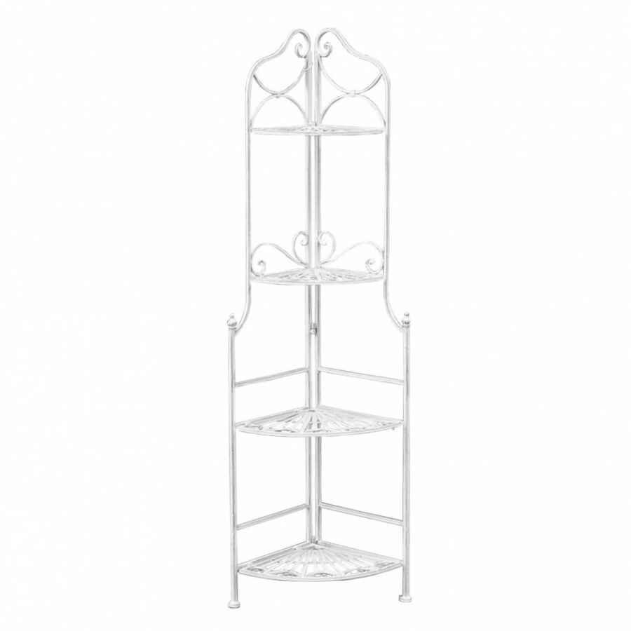 Scaffale 4 piani stile provenzale verniciato in Acciaio cm 49x35x154 – REGGY