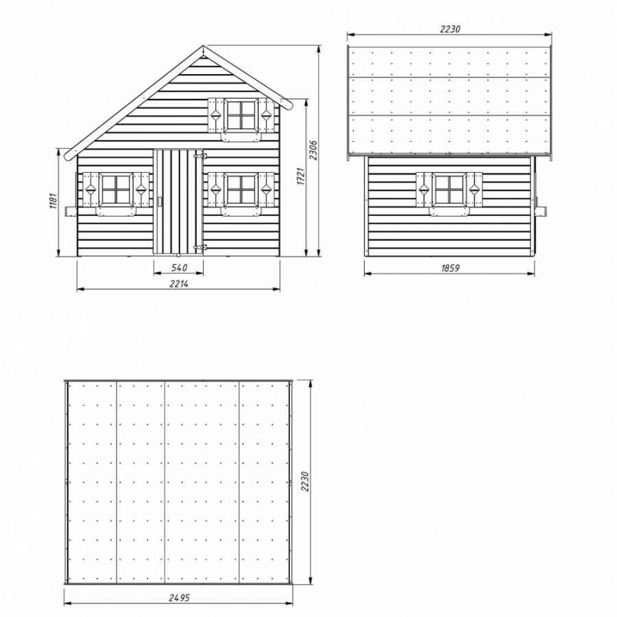 Casetta per bambini in Legno cm 223x221x230 – BALI