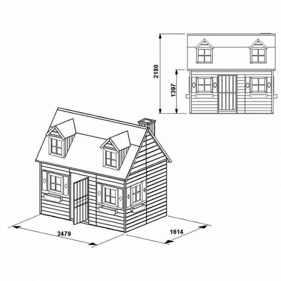 Casetta per bambini in Legno cm 161x248x218 – DAVE