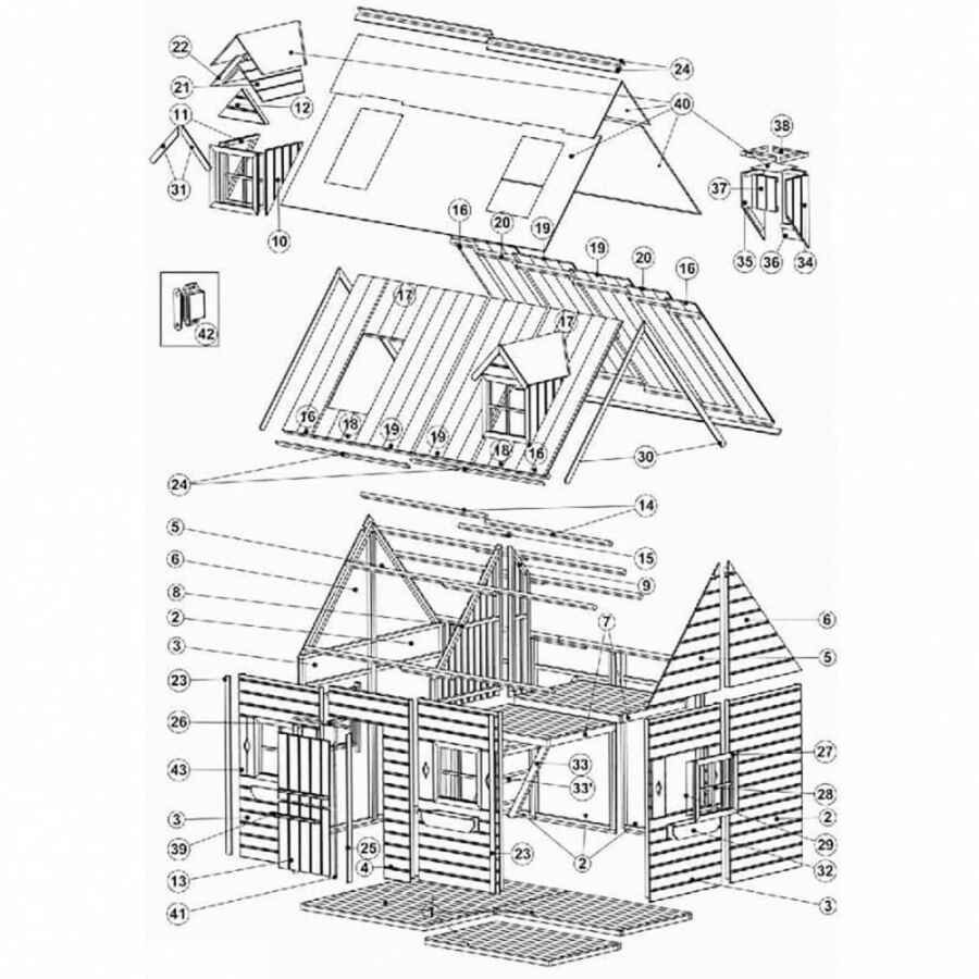 Casetta per bambini in Legno cm 161x248x218 – DAVE