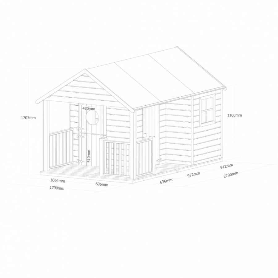 Casetta per bambini in Legno cm 270x192x196 – MARI