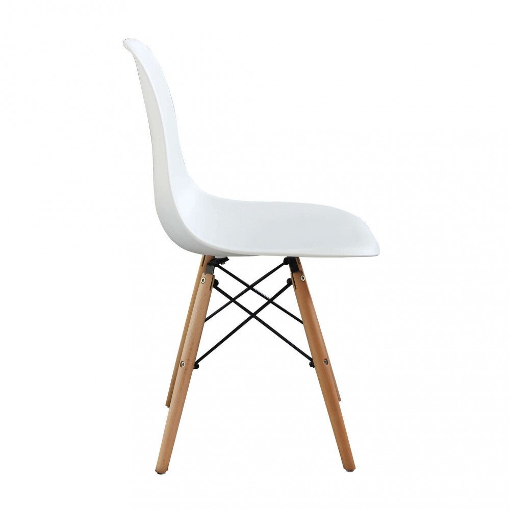 Sedia per Sala da Pranzo scandinava in Legno,Acciaio,Plastica cm 53x47x82 – NOAH