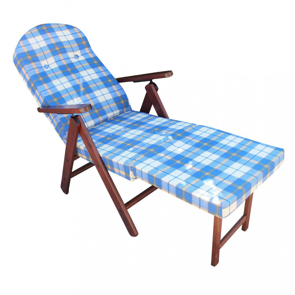 Poltrona Sdraio 4 posizioni con cuscino in Cotone,Legno cm 84x75x110 – PERCY