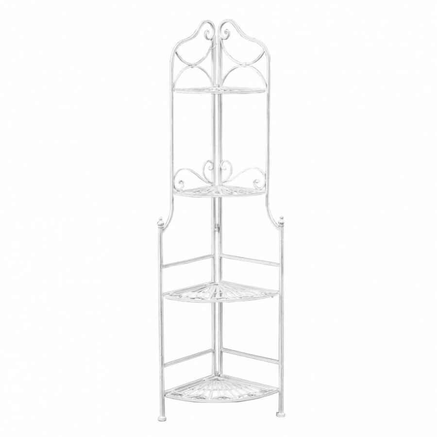 Scaffale 4 piani stile provenzale verniciato in Acciaio cm 49x35x154 – REGGY