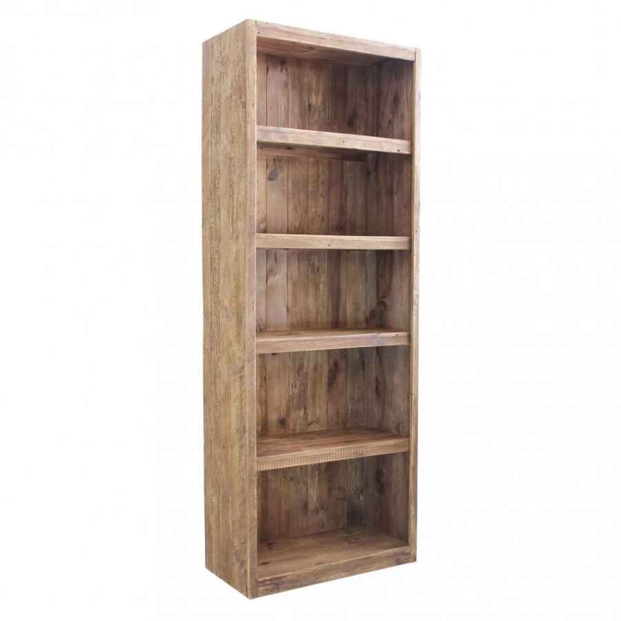 Libreria con 6 ripiani in Pino riciclato cm 90x45x240 – PINE