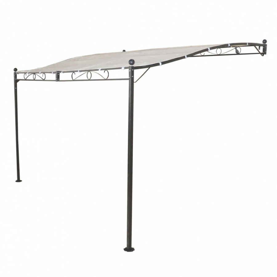 Pergola da Giardino addossata 3,5×2,5 in acciaio,poliestere – MERLIN