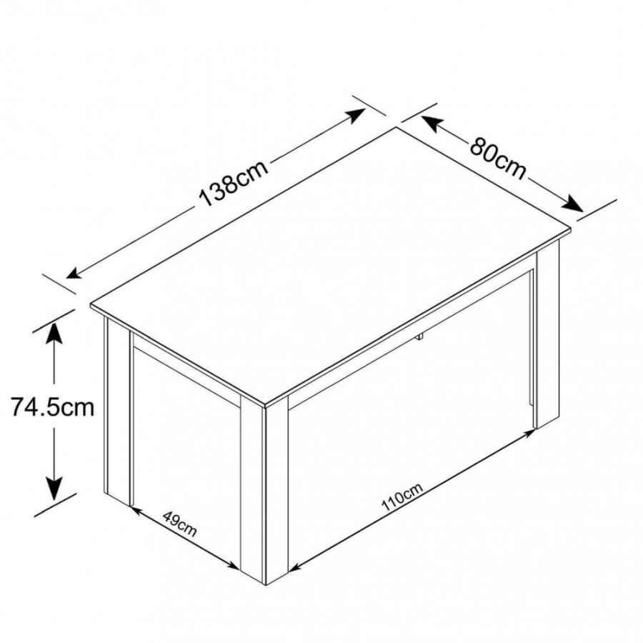 Tavolo da Pranzo in Truciolare cm 140×80 – HENRY