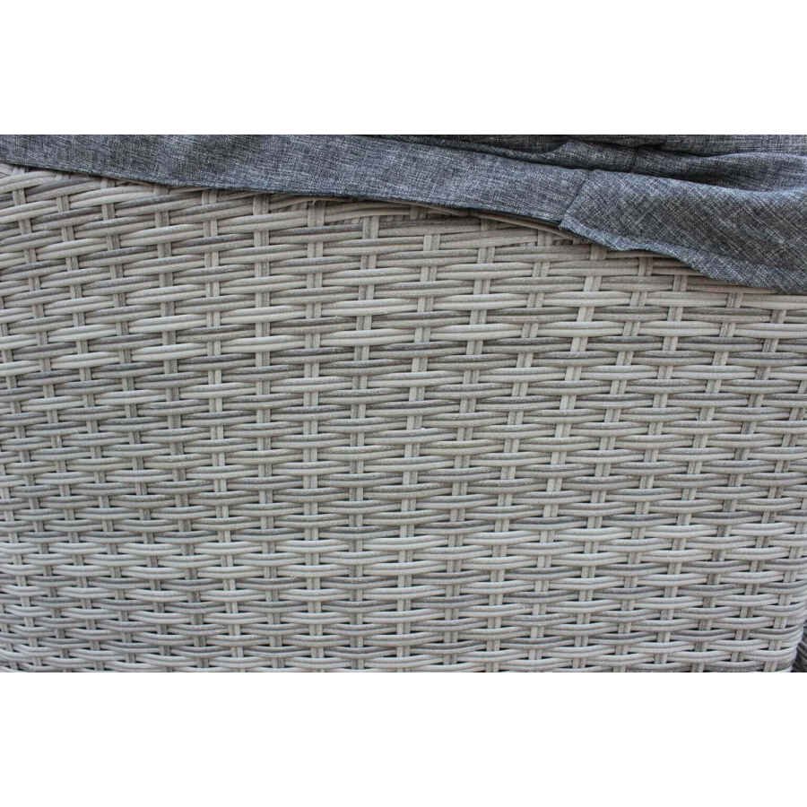 Divano Rotondo da esterno con cuscini in Wicker,Alluminio cm 180x180x80 – LYNTON