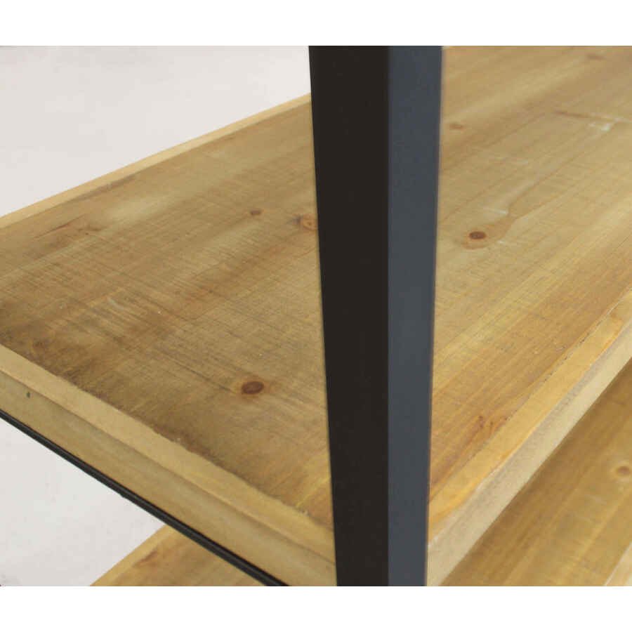 Scaffale con ruote in Acciaio,Legno cm 90,5×39,5×92,5 – JOLYON