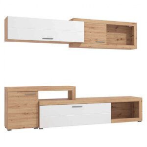 parete attrezzara quattro ante moderna minimal in legno cm 248,5 x 41,5 x 201 h – BUDDY