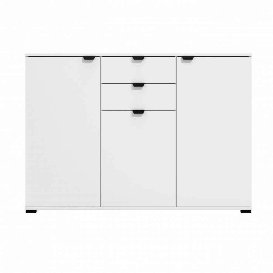 credenza moderna con 3 ante e 2 cassetti cm 135 x 40 x 95 h – PLUS