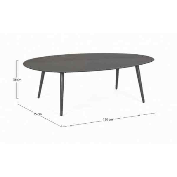 Tavolino da giardino in alluminio 120X75 – RIDLEY