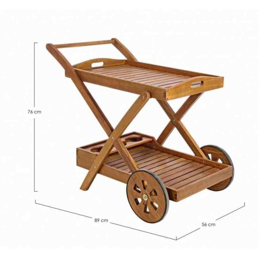 Carrello portavivande in legno – NOEMI