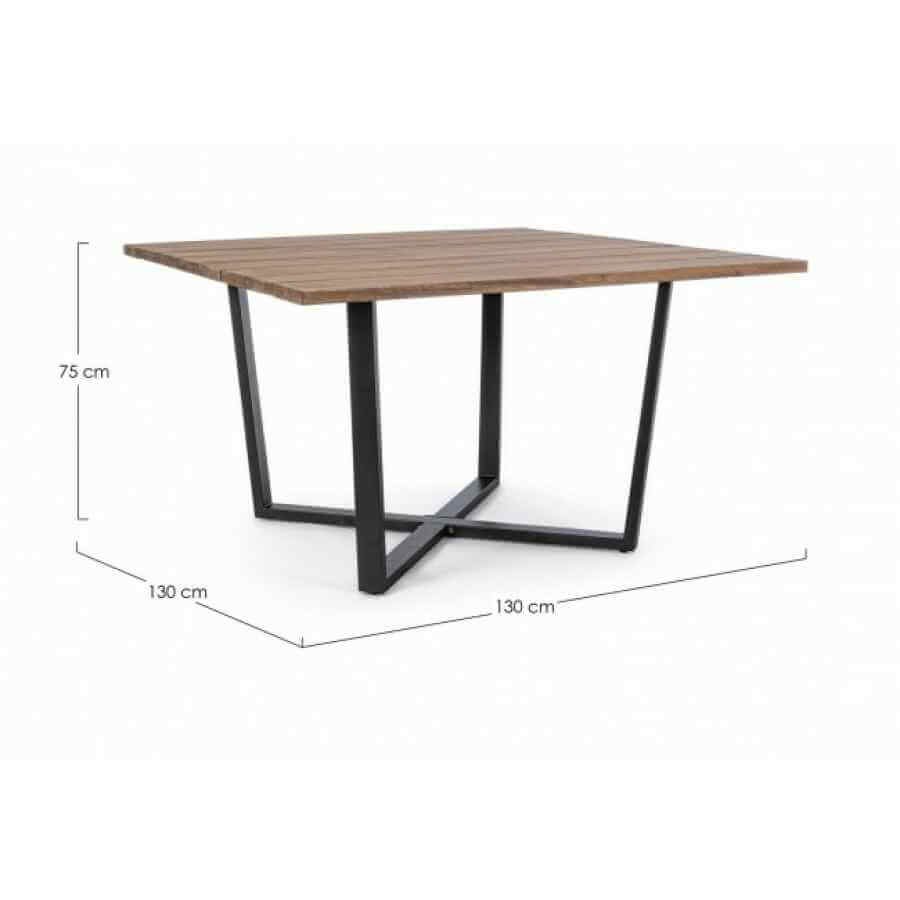 Tavolo da giardino in legno FSC 130X130 – HELSINKI