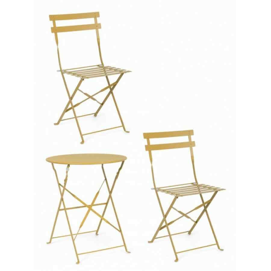 Set tavolo da terrazzo con sedie salvaspazio – WISSANT