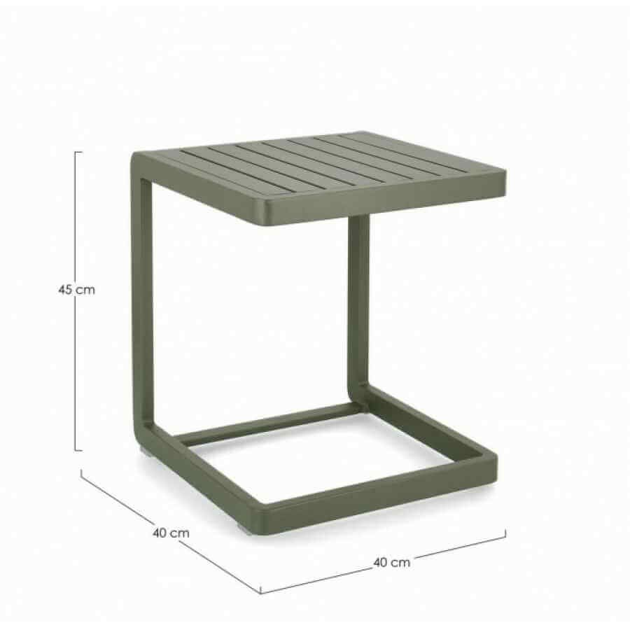 Tavolino da giardino in alluminio 40X40 (2 Pezzi) – KONNOR