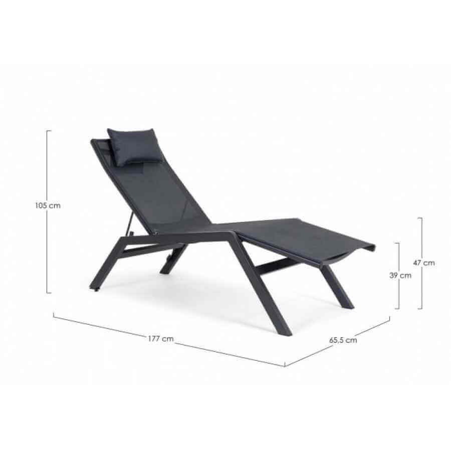 Chaise Longue da Giardino con Poggiapiedi – KRION