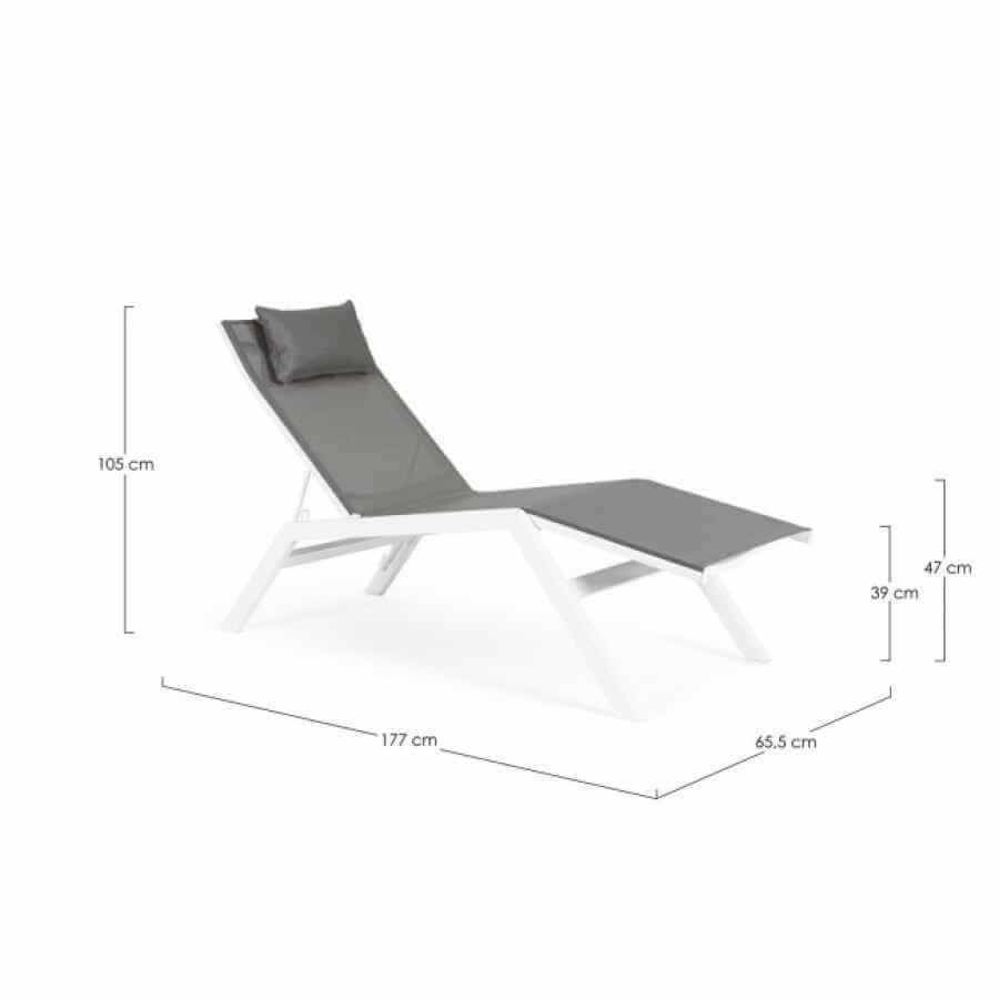 Chaise Longue da Giardino con Poggiapiedi – KRION