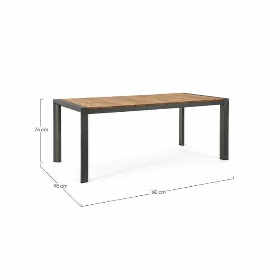 Tavolo da giardino allungabile in alluminio 180X90 – CAMERON