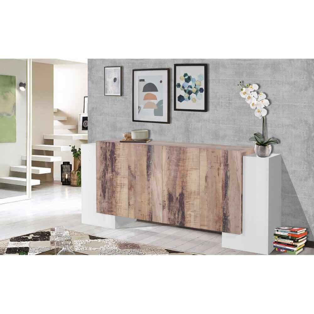 Madia 6 ante per Soggiorno Moderna 210×35/45x85cm – APEX