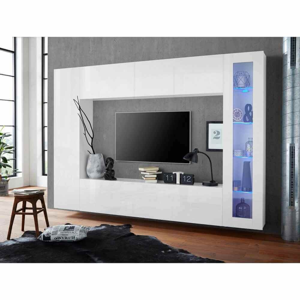 Parete Attrezzata Moderna per Soggiorno 260x30x180cm – ECHO