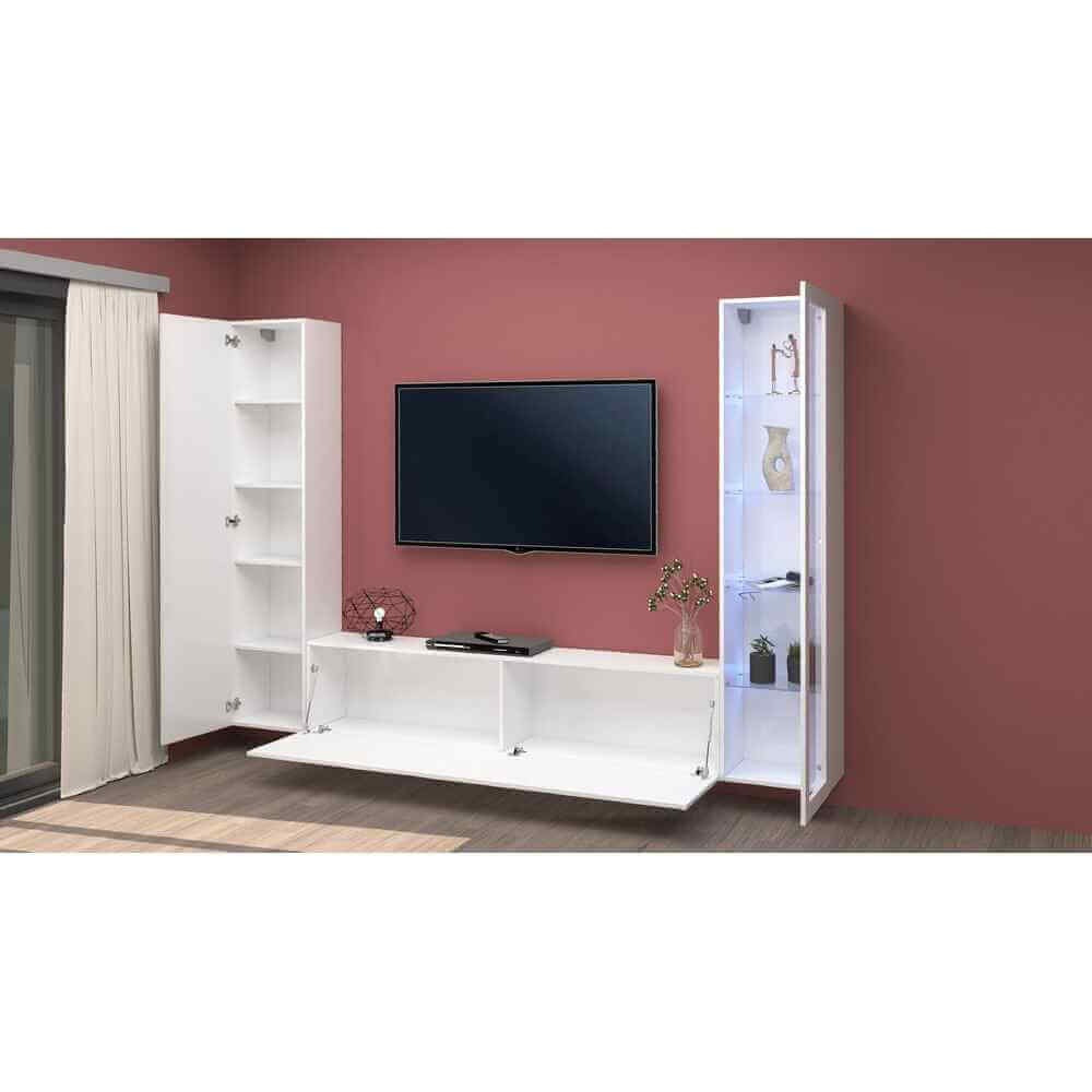 Parete Attrezzata Moderna per Soggiorno 260x30x180cm – ECHO