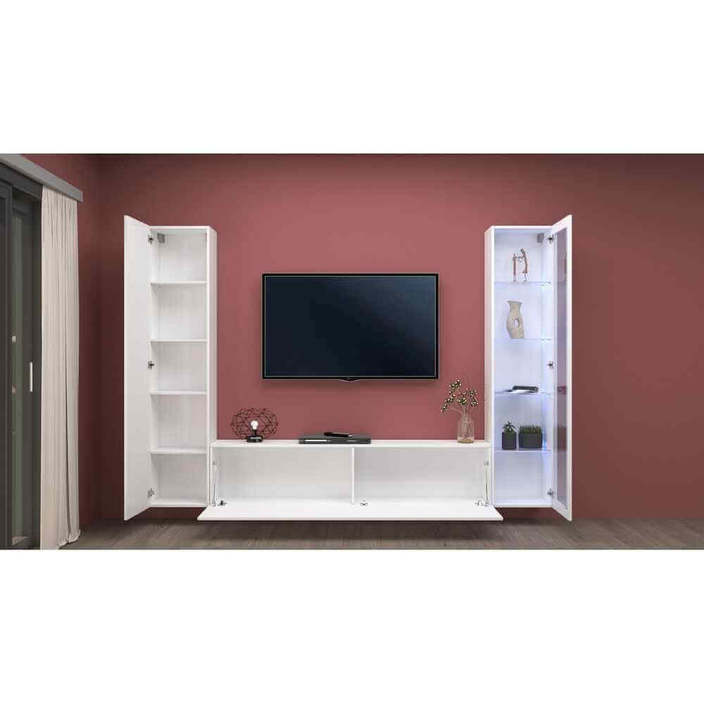 Parete Attrezzata Moderna per Soggiorno 260x30x180cm – ECHO