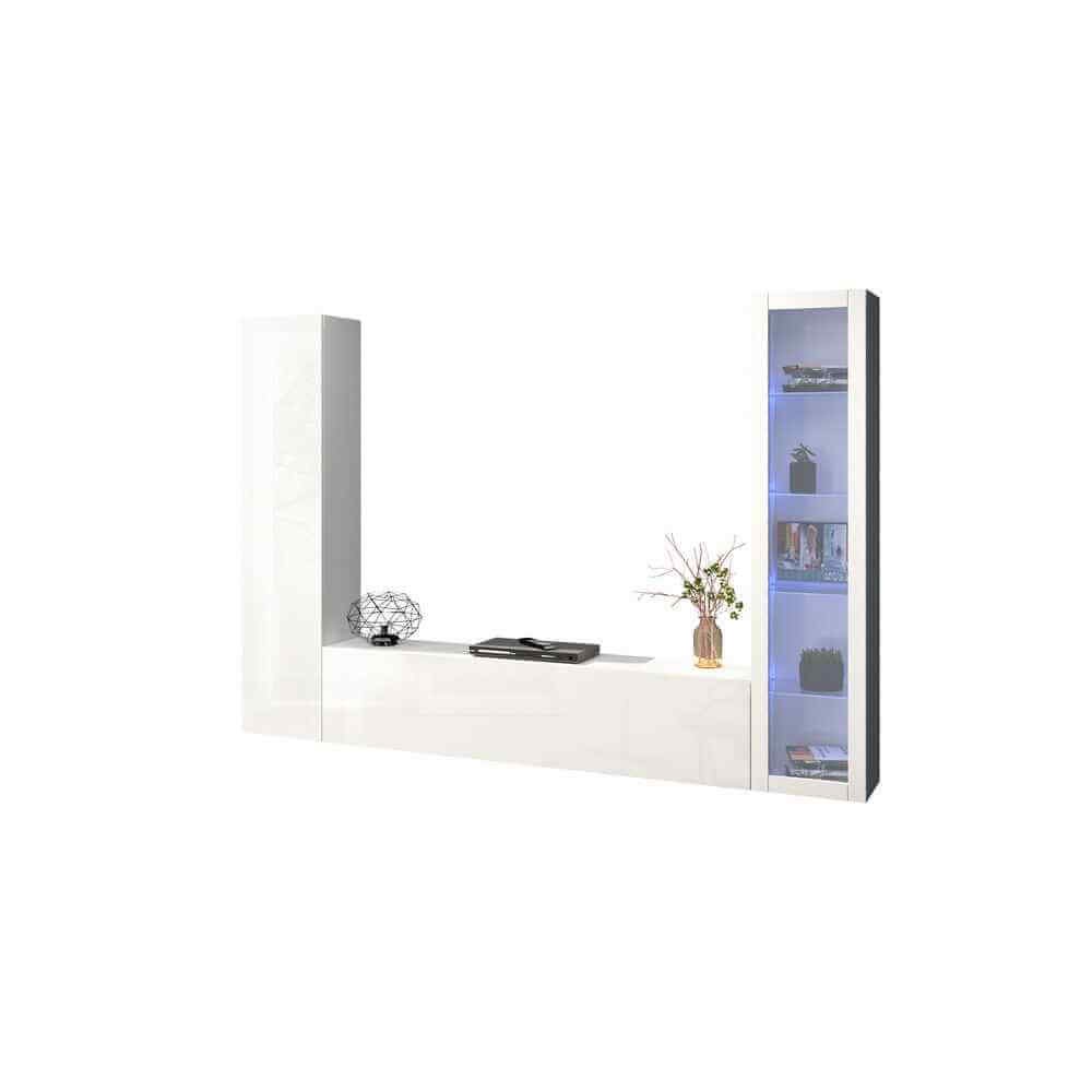 Parete Attrezzata Moderna per Soggiorno 260x30x180cm – ECHO