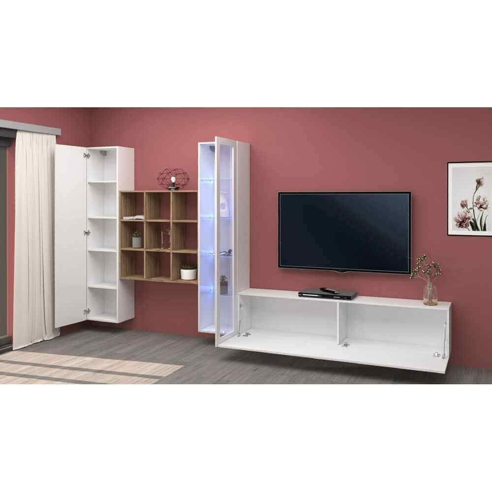 Parete Attrezzata Moderna per Soggiorno 350x30x180cm – ECHO