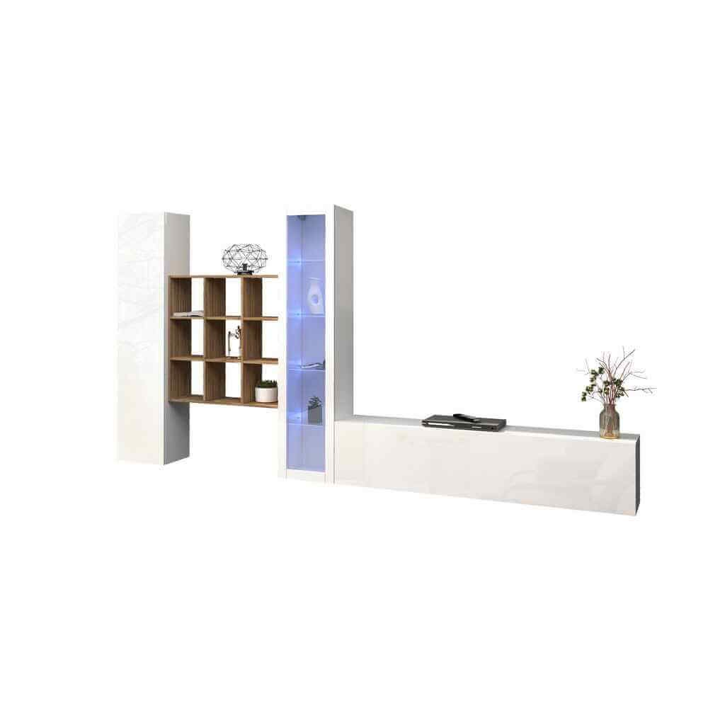 Parete Attrezzata Moderna per Soggiorno 350x30x180cm – ECHO