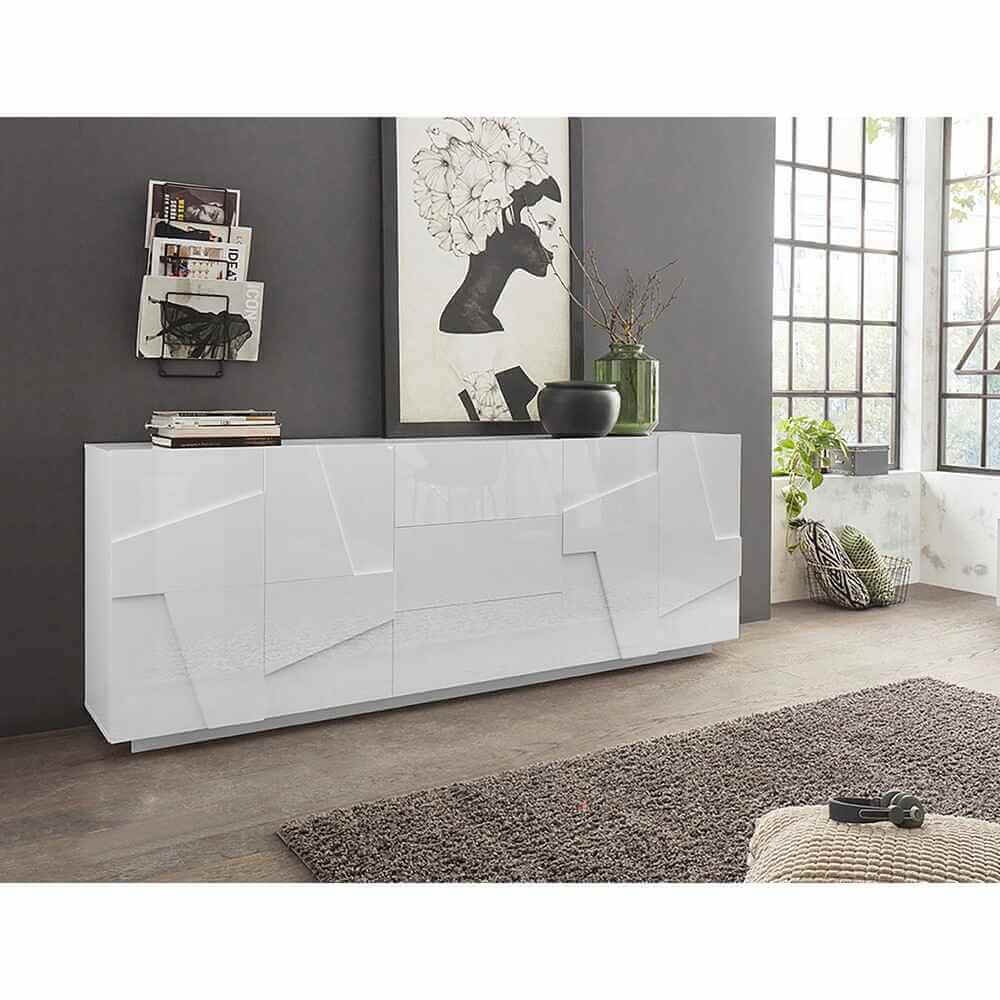 Madia 4 ante 3 cassetti per Soggiorno Moderna 224,1×44,2x86cm – PULSE