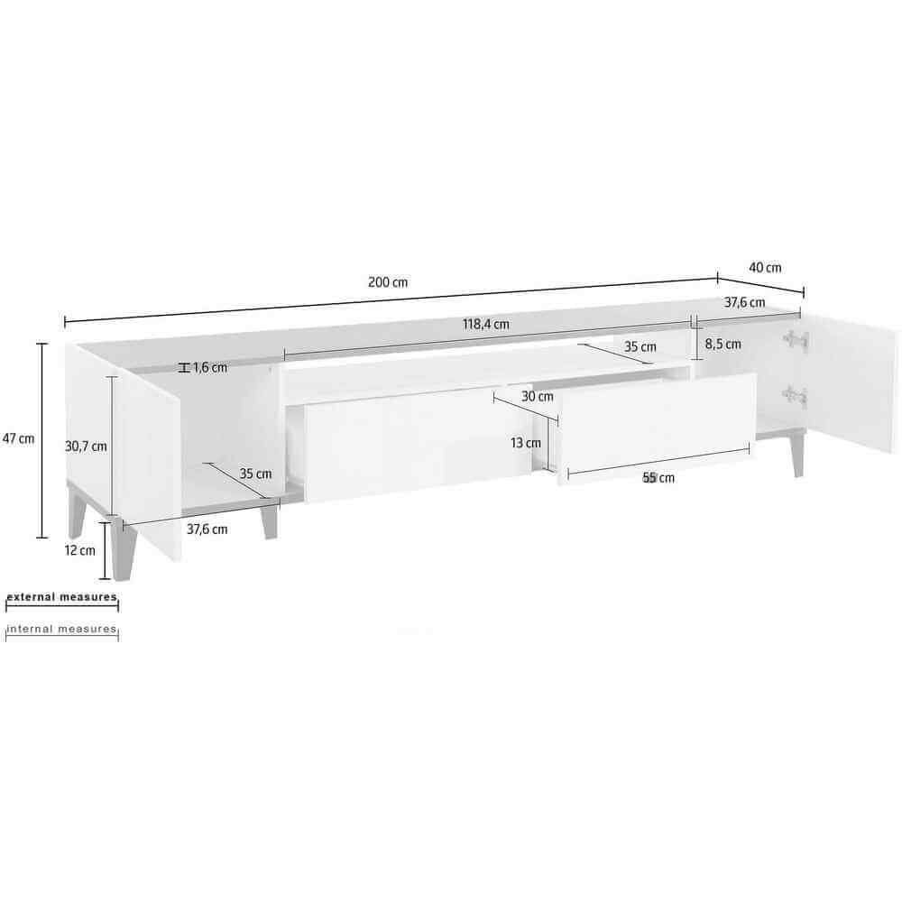 Mobile Porta Tv Moderno 200x40x47cm – ARTEMIS